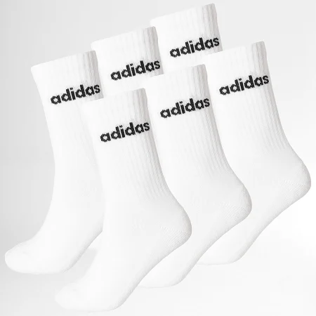 adidas Linear Crew Socks Cushioned Socks 6 Pair Pack M