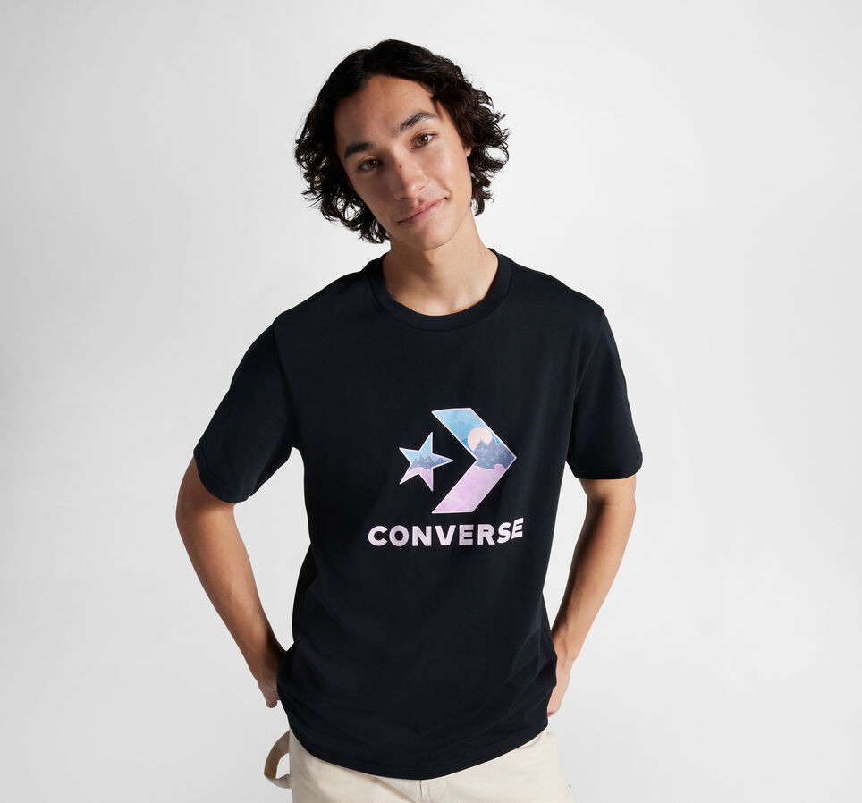 Levně Converse star chevron landscape t-shirt m