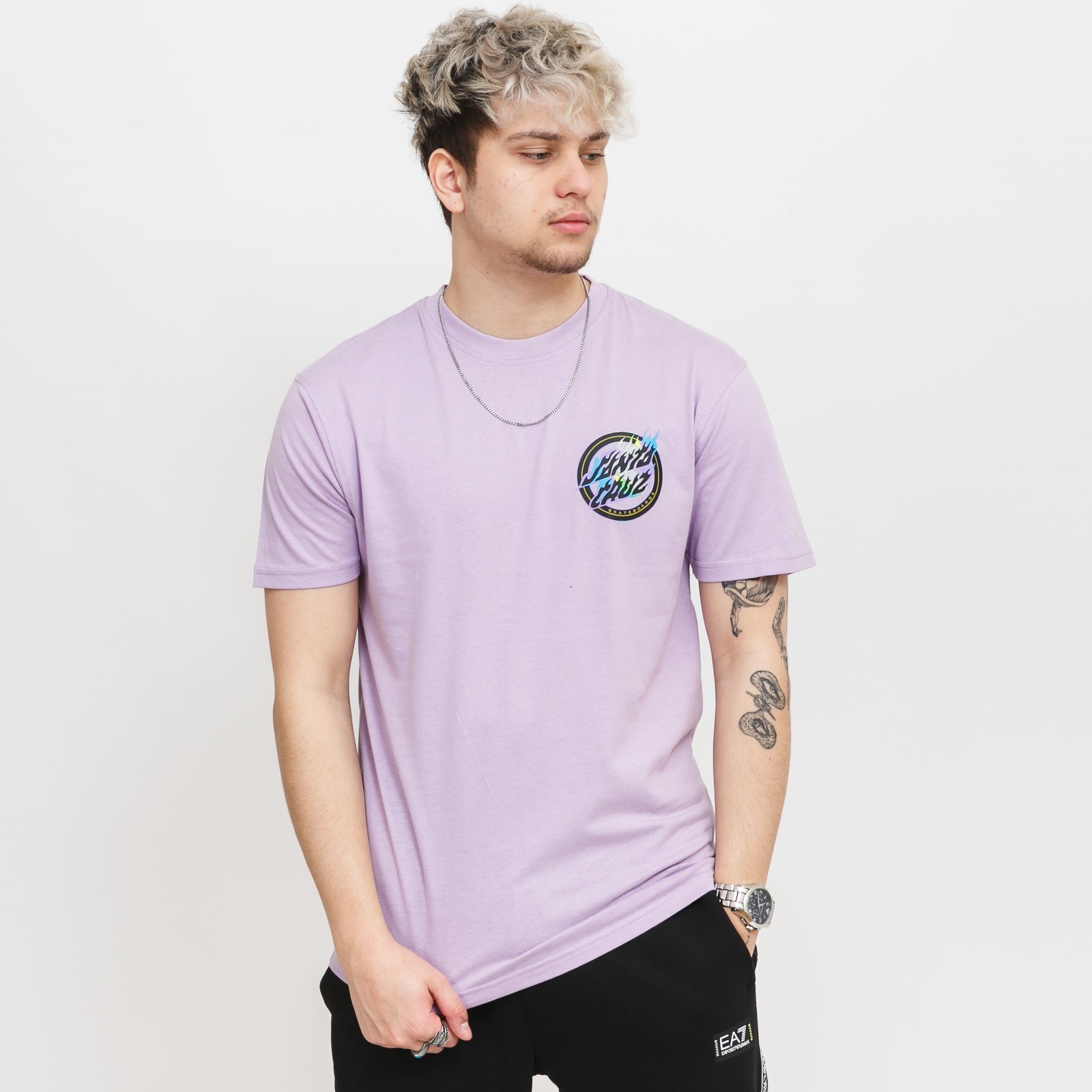 Levně Holo Flamed Dot T-Shirt Digital Lavender XL