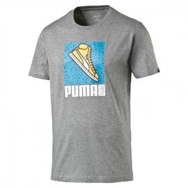 Pánské tričko Puma Sneaker Tee medium gray heathe