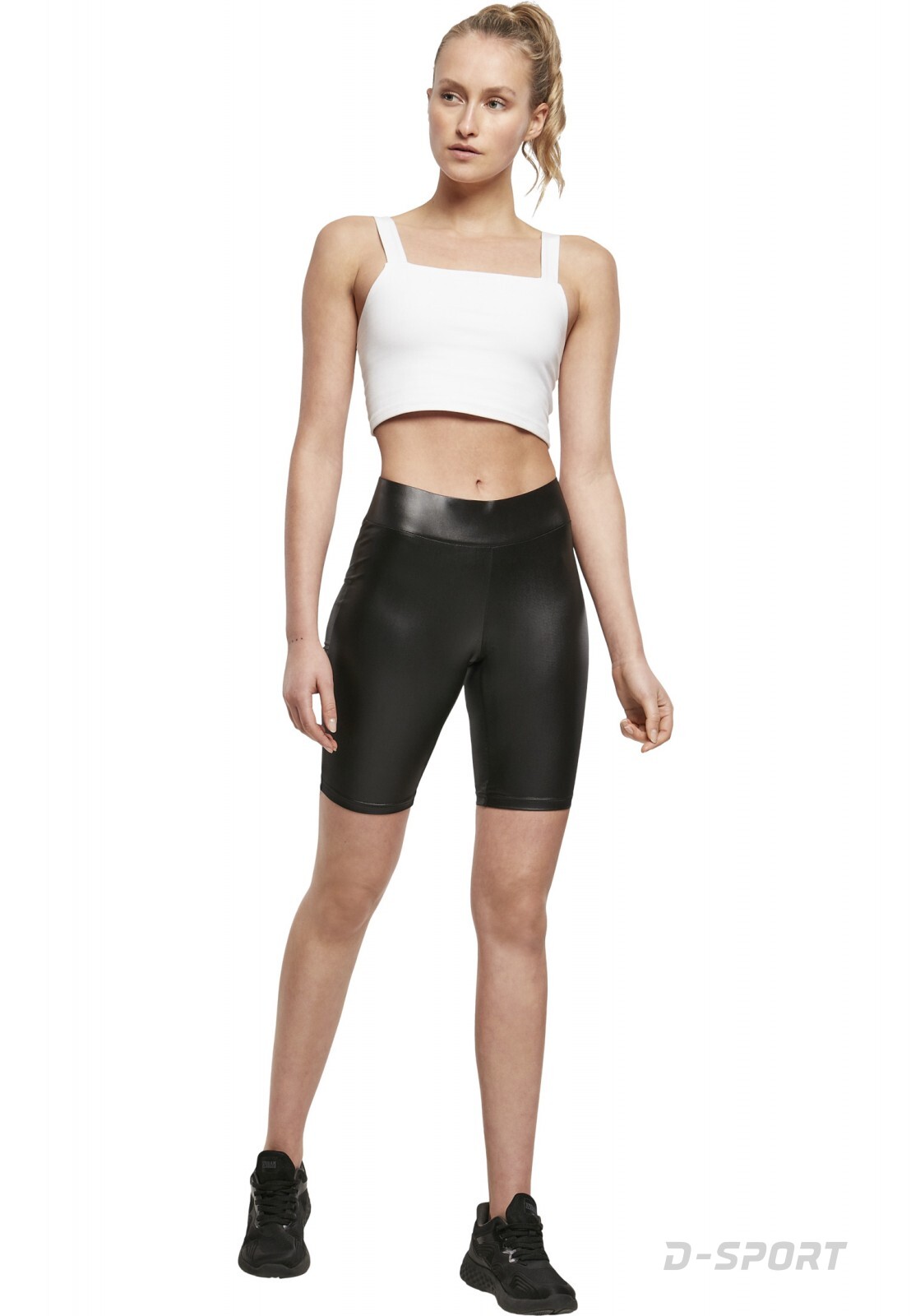 Urban Classics Ladies Imitation Leather Cycle Shorts