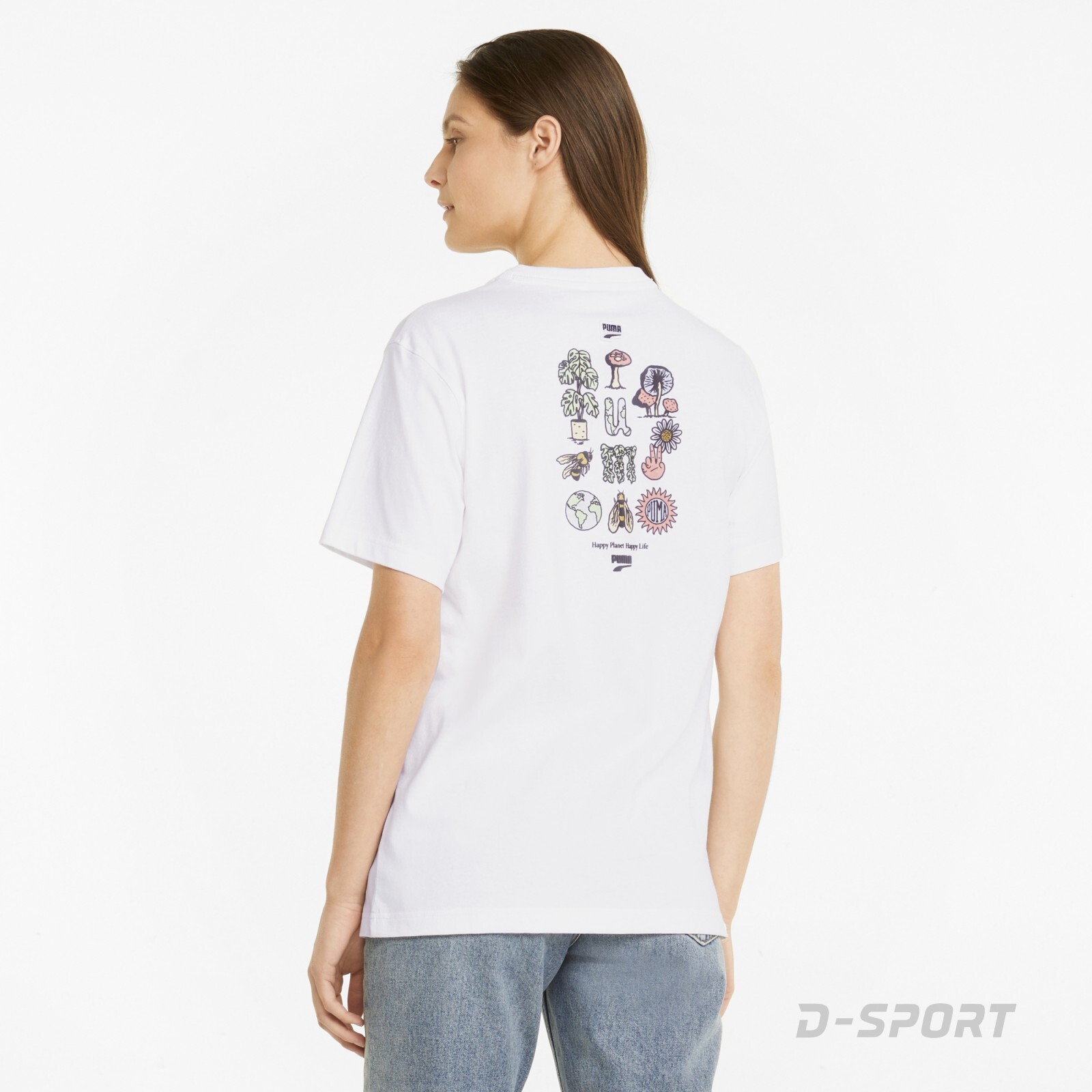 Downtown Relaxed Graphic Tee Puma White