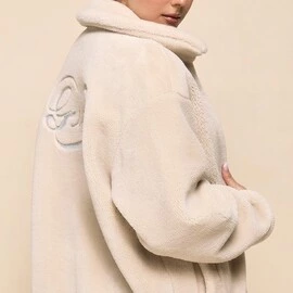 GUESS AMALIA SHERPA FULL ZIP SWEATHIRT